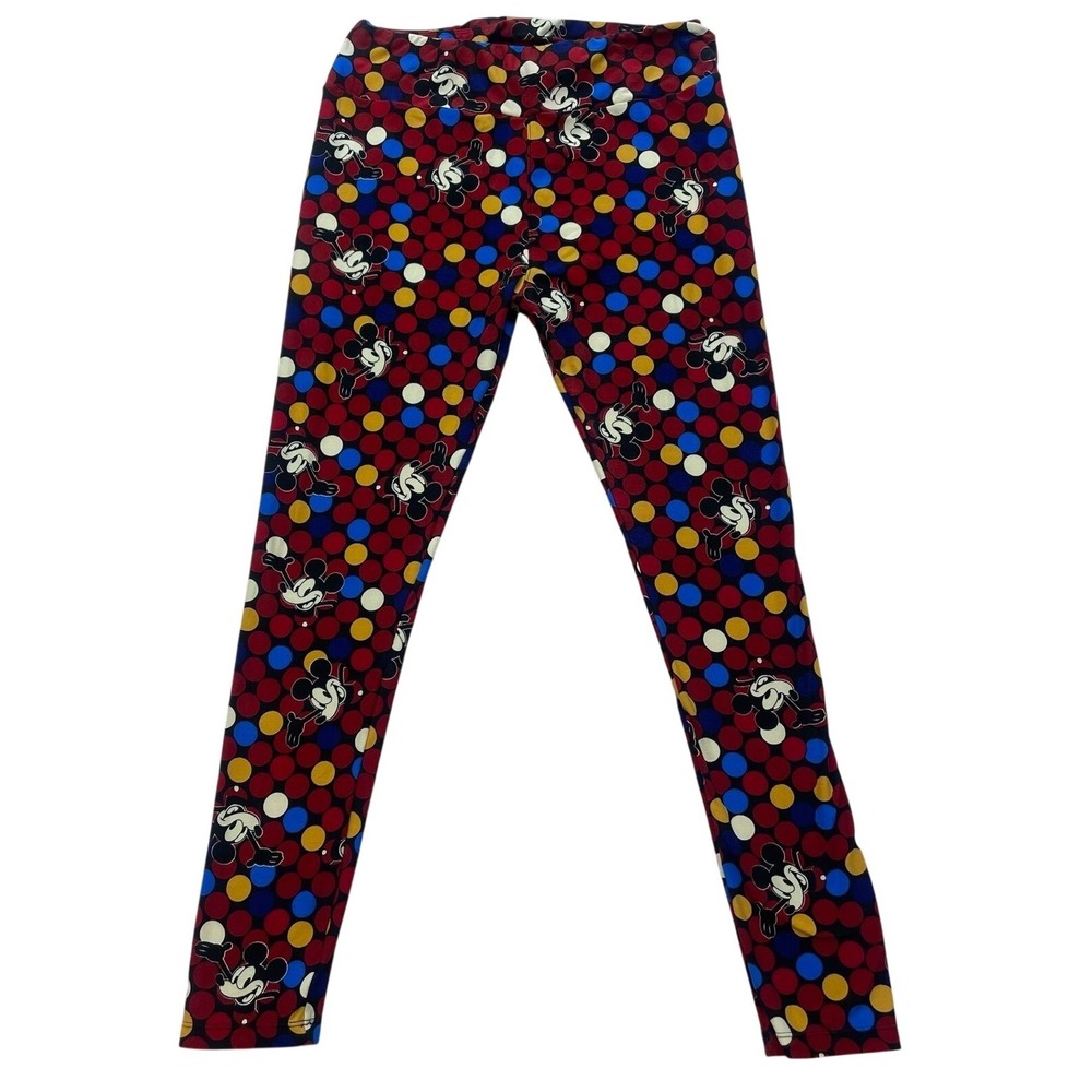 Disney‎ LuLaRoe Leggings Retro Mickey Mouse TC Polka Dot Red One Size